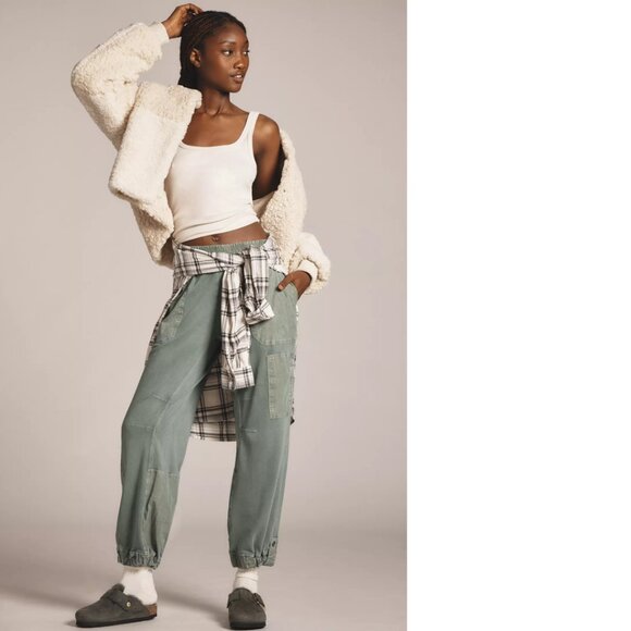 Daily Practice by Anthropologie Killington Pants XXS 2XS green  new with tag - Picture 1 of 5